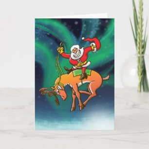 Santa julRodeo Helgkort
