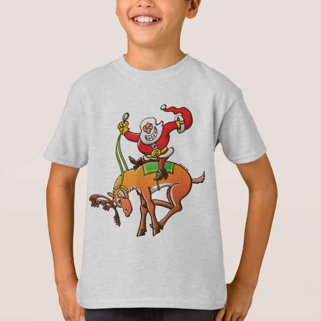 Santa julRodeo T Shirt (Framsida)
