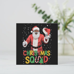 Santa Julskvad Svart Afroamerikan Julkort