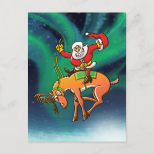 Santa jultomten Rodeo Helg Vykort