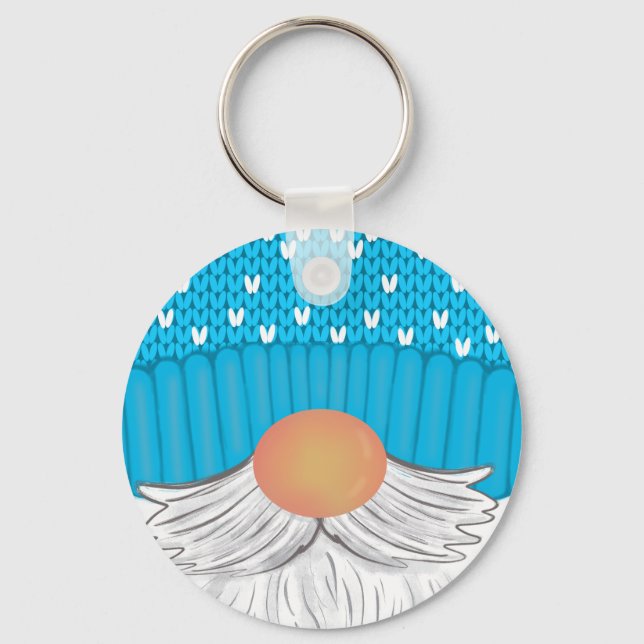 Santa jultomten Winter Hat Beard Sweater Nyckelring (Framsida)