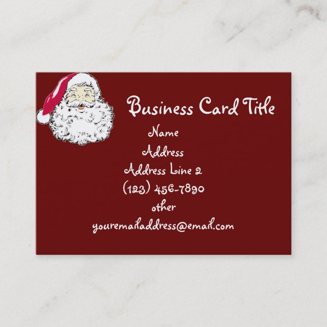 Santa julvisitkortar visitkort (Framsida)