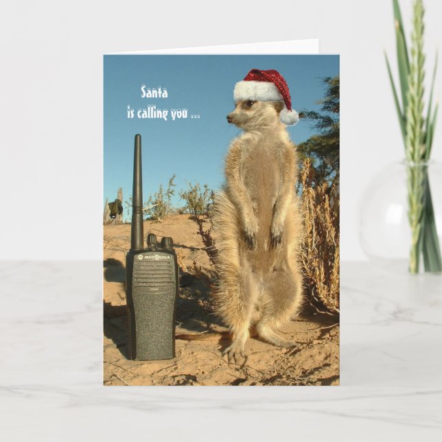 Santa kallar dig - säsonhälsningar 3 helgkort (Framsida)