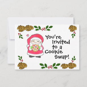Santa Kärlek Cookies-inbjudan Inbjudningar