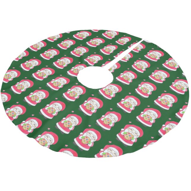 Santa Kärlek Cookies Julgran Skirt Julgransmatta Borstad Polyester (Vinklad)