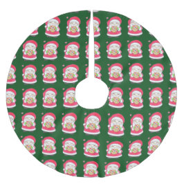 Santa Kärlek Cookies Julgran Skirt Julgransmatta Borstad Polyester