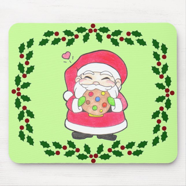Santa Kärlek Cookies Mousepad Musmatta (Framsidan)