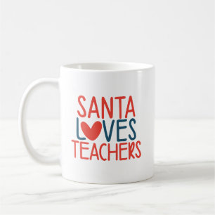 Santa Kärlek Lärare Lärare vid den berömda julaf Kaffemugg