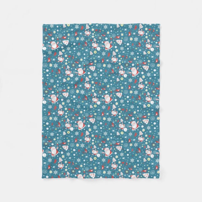 Santa Kärlek Mönster Fleecefilt (Framsidan)