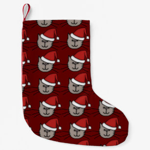 Santa katt liten julstrumpa
