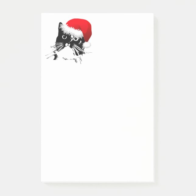 Santa katt som Posta-Det noterar Post-it Block (Framsida)