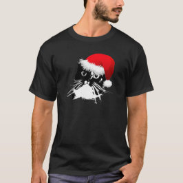 Santa katt tee shirt
