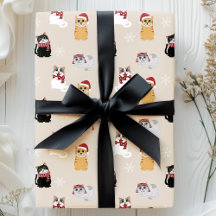 Santa Katter Söt Husdjur Kitty Julmönster