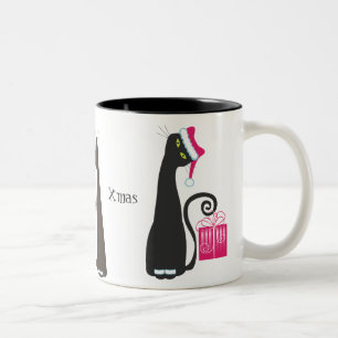 Santa kattmugg Två-Tonad mugg