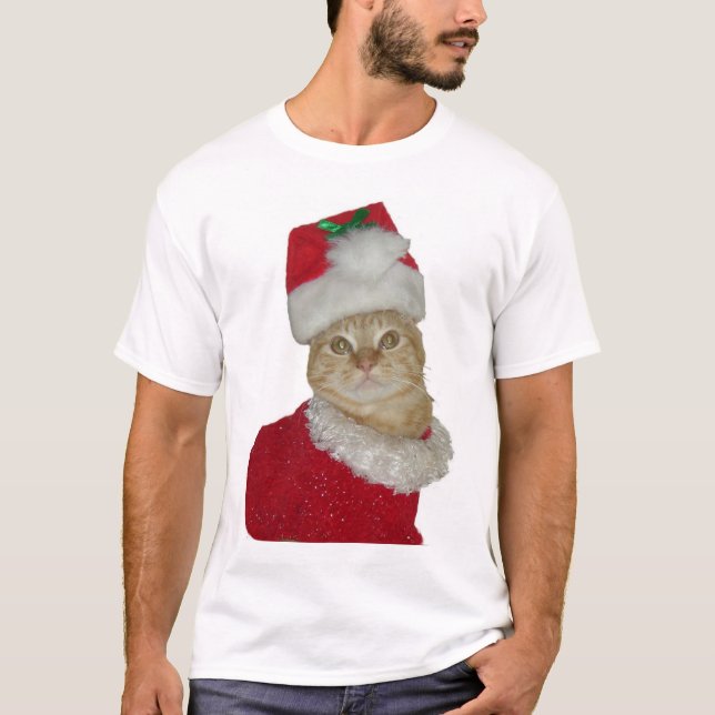 Santa kattskjorta t-shirt (Framsida)