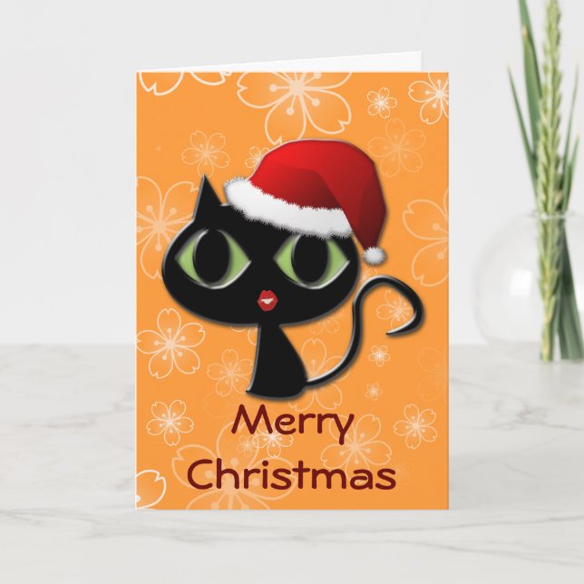 Santa kattunge helgkort (Framsida)