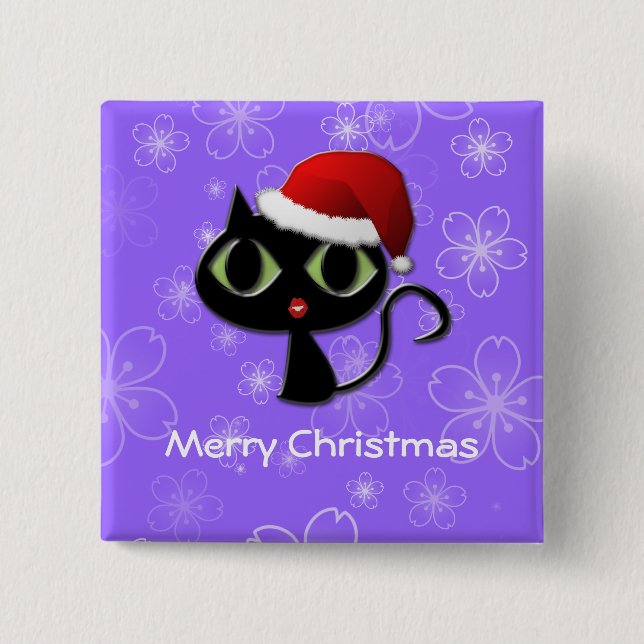 Santa kattunge knapp (Framsida)