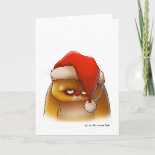 Santa kattungejulkort helgkort