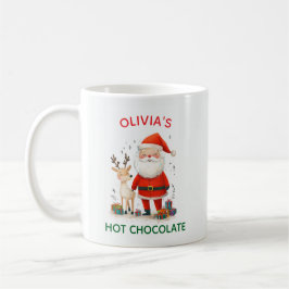Santa Kids Children Jul Cute Reindeer Kaffemugg