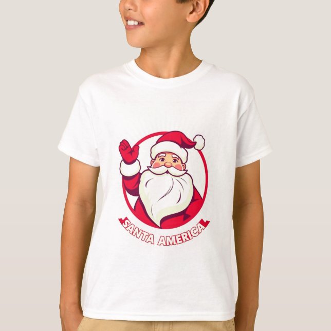 Santa Kids tshirt T Shirt (Framsida)