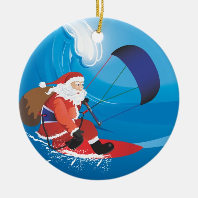 Santa Kitesurf Ornament (Framsidan)