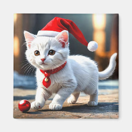 Santa Kitten Magnet