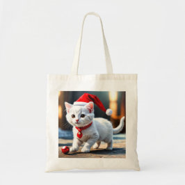 Santa Kitten Tygkasse