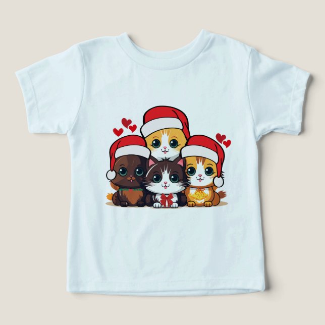 Santa Kittens T Shirt (Design Framsida)
