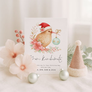 Santa Kiwi Meri Kirihimete Nyzeeländska jul Julkort