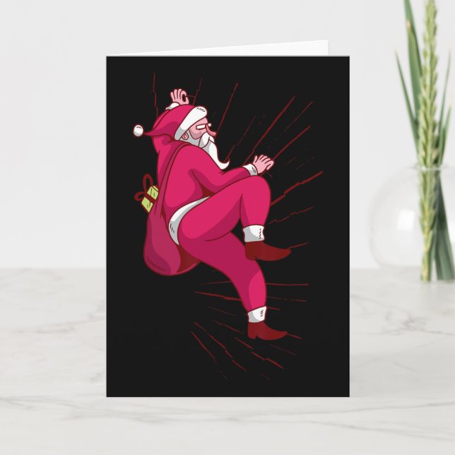 Santa Klätterpresent  Kort (Framsida)
