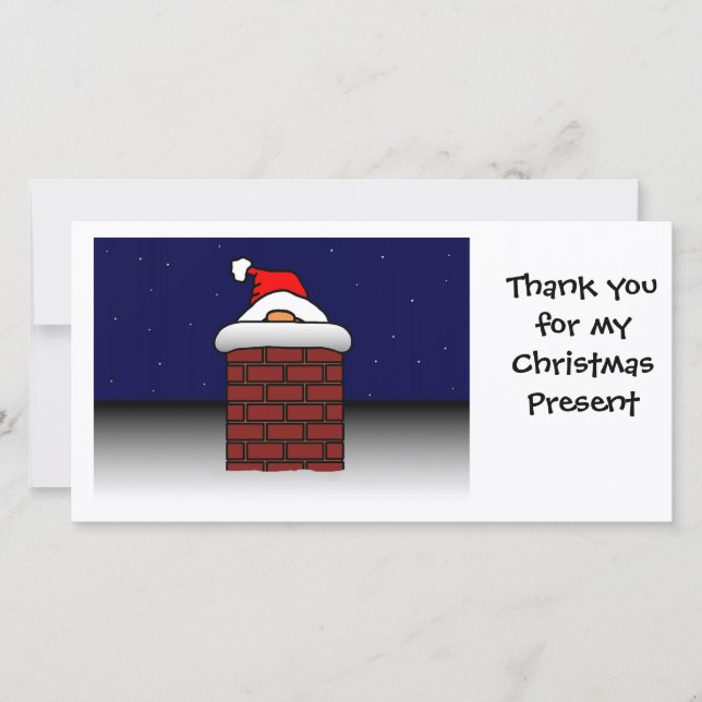 Santa klibbade tack kort (Framsida)