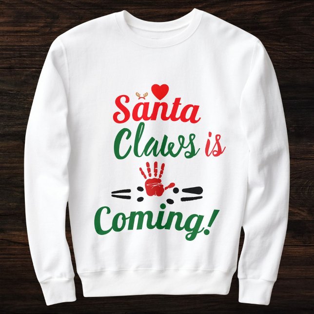 Santa Klo är på väg mot God jul Personlig T Shirt (Skapare uppladdad)