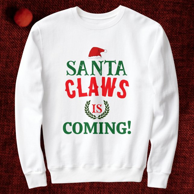 Santa Klo är på väg till familjejulen Personalize T Shirt (Skapare uppladdad)