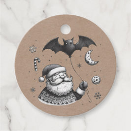Santa Klo Gåvor Etiketter