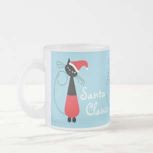 Santa Klo jul, fryst glaskaffe Mugg