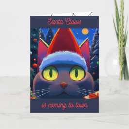 Santa Klo på julkort Helgkort