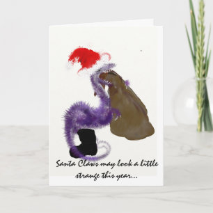 Santa klor helgkort