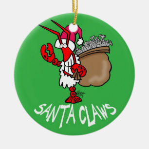 Santa klöser hummerjulprydnaden! julgransprydnad keramik