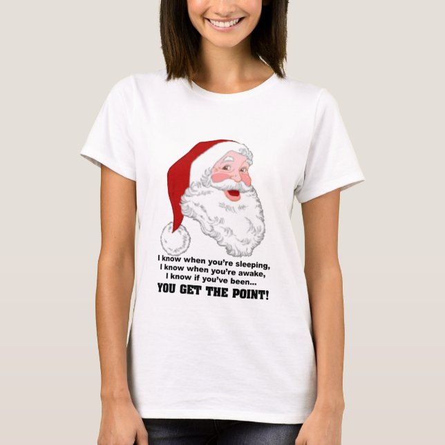Santa Knows Shirt T-shirt (Framsida)