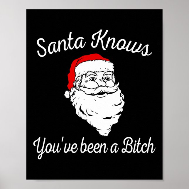 Santa Knows You've Been A Offensive Funny  Poster (Framsidan)