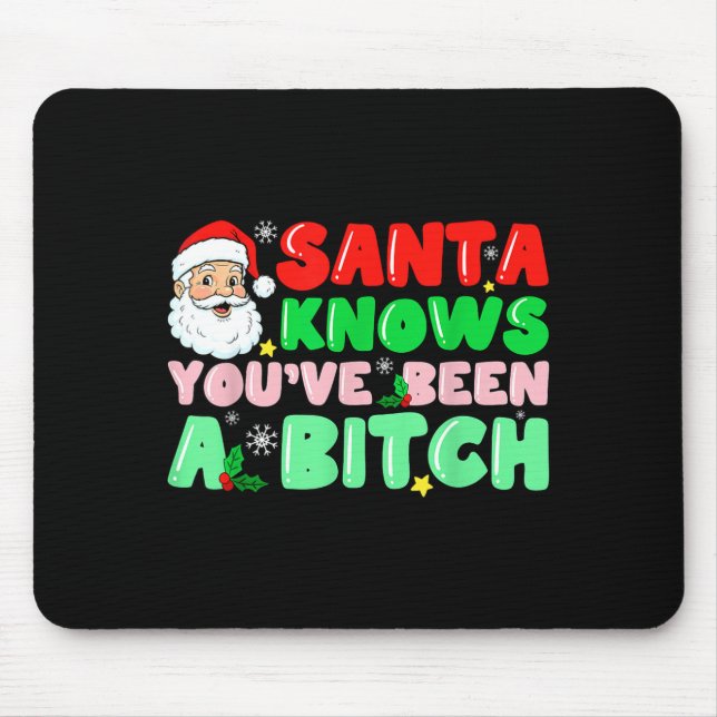 Santa Knows You've Been A Sarcastic Xmas Adult Hum Musmatta (Framsidan)