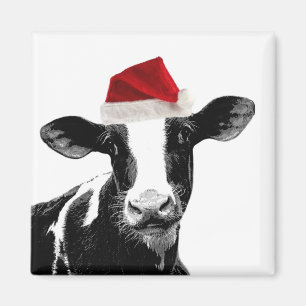 Santa ko - mejeriko som ha på sig den Santa hatte Magnet