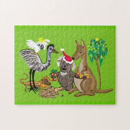 Santa Koala Julklapp Pussel