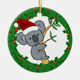 Santa Koala - mässa Dinkum Julgransprydnad Keramik