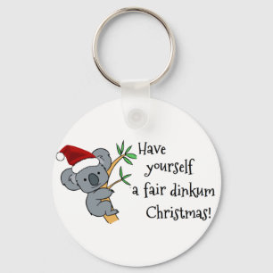 Santa Koala - mässa Dinkum Nyckelring