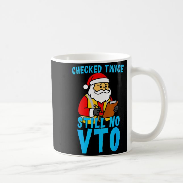 Santa Kollegor Jul Swagazon Kontrolleras Två Gånge Kaffemugg (Höger)