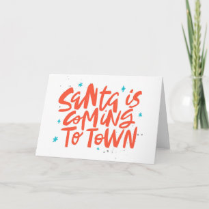 Santa kommer till stan Holiday Design Kort