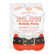 Santa Kostym jul Ho, Ho, Julfest Inbjudan