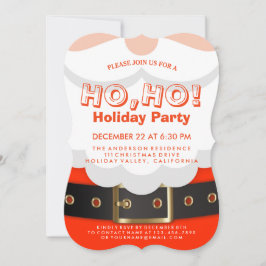Santa Kostym jul Ho, Ho, Julfest Inbjudan