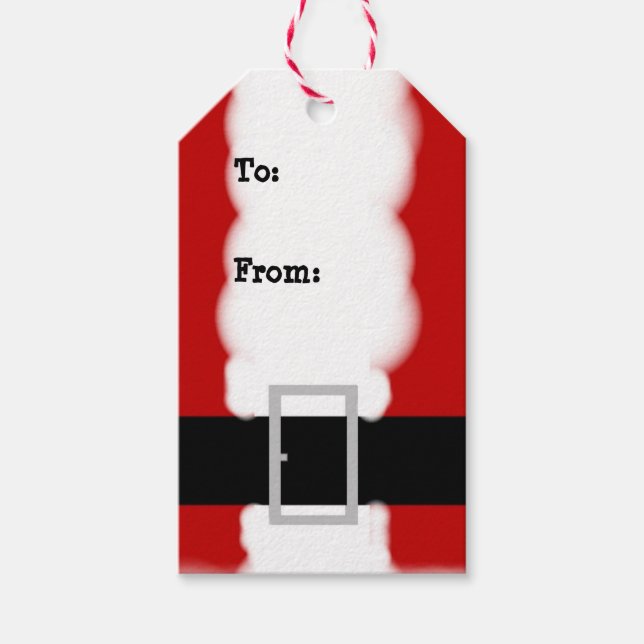 Santa Kostym jul Presentetikett (Framsidan)